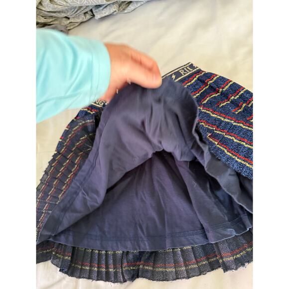 Mini Boden blue harry potter stripe skirt size 7/8 - Picture 3 of 3